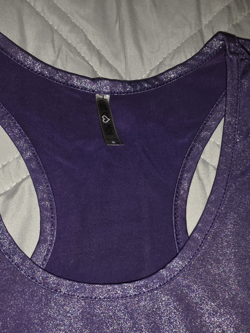 Heart & Hips Metallic Purple Racerback Tank - Picture 4 of 4